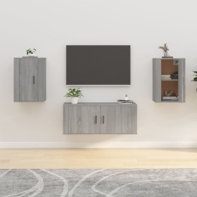 Muebles para TV de pared 2 uds gris Sonoma 40x34,5x60 cm de vidaXL, Muebles TV - Ref: Foro24-816669, Precio: 70,35 €, Descuen...