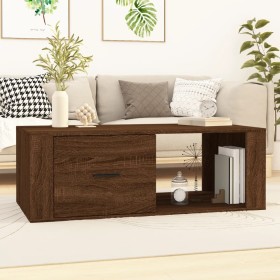 Mesa de centro madera contrachapada marrón roble 100x50,5x35 cm de vidaXL, Mesas de centro - Ref: Foro24-816543, Precio: 62,9...