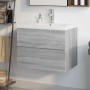 Sonoma gray plywood bathroom cabinet with sink by vidaXL, bathroom vanities - Ref: Foro24-3152871, Price: 211,97 €, Discount: %