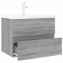 Mueble de baño con lavabo madera contrachapada gris Sonoma de vidaXL, Tocadores de baño - Ref: Foro24-3152871, Precio: 211,97...