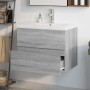 Mueble de baño con lavabo madera contrachapada gris Sonoma de vidaXL, Tocadores de baño - Ref: Foro24-3152871, Precio: 211,97...