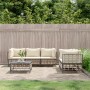 Garden furniture set 6 pieces and anthracite PE rattan cushions by vidaXL, Outdoor sofas - Ref: Foro24-3186704, Price: 492,97...