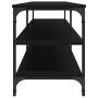 Mueble de TV metal y madera contrachapada negro 200x30x50 cm de vidaXL, Muebles TV - Ref: Foro24-826759, Precio: 80,73 €, Des...