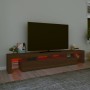 Mueble de TV con luces LED marrón roble 230x36,5x40 cm de vidaXL, Muebles TV - Ref: Foro24-3152793, Precio: 169,09 €, Descuen...