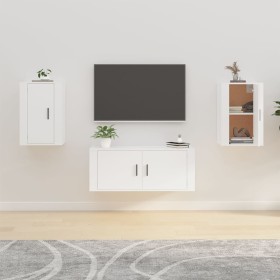 Muebles para TV de pared 2 uds blanco 40x34,5x60 cm de vidaXL, Muebles TV - Ref: Foro24-816657, Precio: 47,99 €, Descuento: %