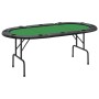 Klappbarer Pokertisch für 10 Spieler, grün, 206 x 106 x 75 cm von vidaXL, Spiel- und Pokertische - Ref: Foro24-80402, Preis: ...