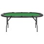 Folding poker table for 10 players green 206x106x75 cm by vidaXL, Game and poker tables - Ref: Foro24-80402, Price: 185,02 €,...