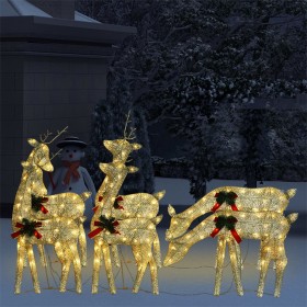 Christmas Reindeer 6 Pieces Gold Warm White Mesh by vidaXL, Christmas lights - Ref: Foro24-3154246, Price: 183,54 €, Discount: %