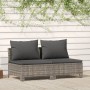 2-seater garden sofa with gray synthetic rattan cushions by vidaXL, Garden sets - Ref: Foro24-362691, Price: 154,83 €, Discou...