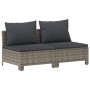 2-Sitzer-Gartensofa mit grauen synthetischen Rattankissen von vidaXL, Gartensets - Ref: Foro24-362691, Preis: 154,83 €, Rabat...