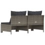 2-seater garden sofa with gray synthetic rattan cushions by vidaXL, Garden sets - Ref: Foro24-362691, Price: 154,83 €, Discou...