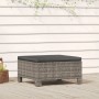 Garden footstool with gray synthetic rattan cushion by vidaXL, Garden sets - Ref: Foro24-362695, Price: 69,64 €, Discount: %