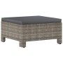 Garden footstool with gray synthetic rattan cushion by vidaXL, Garden sets - Ref: Foro24-362695, Price: 69,64 €, Discount: %