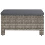 Garden footstool with gray synthetic rattan cushion by vidaXL, Garden sets - Ref: Foro24-362695, Price: 69,64 €, Discount: %