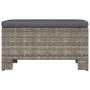 Garden footstool with gray synthetic rattan cushion by vidaXL, Garden sets - Ref: Foro24-362695, Price: 69,64 €, Discount: %