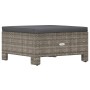 Garden footstool with gray synthetic rattan cushion by vidaXL, Garden sets - Ref: Foro24-362695, Price: 69,64 €, Discount: %