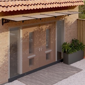 Black polycarbonate door canopy 396x90 cm by vidaXL, Awnings - Ref: Foro24-153703, Price: 124,99 €, Discount: %