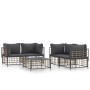 5-piece garden furniture set and anthracite PE rattan cushions by vidaXL, Outdoor sofas - Ref: Foro24-3186703, Price: 410,17 ...