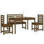 Set de comedor de jardín 4 pzas madera maciza pino marrón miel de vidaXL, Conjuntos de jardín - Ref: Foro24-3154698, Precio: ...