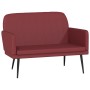 Banco de cuero sintético rojo tinto 107x80x81 cm de vidaXL, Bancos - Ref: Foro24-351402, Precio: 81,02 €, Descuento: %