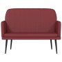 Banco de cuero sintético rojo tinto 107x80x81 cm de vidaXL, Bancos - Ref: Foro24-351402, Precio: 81,02 €, Descuento: %