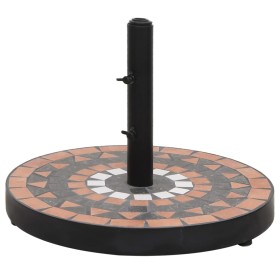 Terracotta and white round umbrella base 12 kg by vidaXL, Umbrella bases - Ref: Foro24-362225, Price: 75,99 €, Discount: %