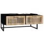 Black iron and plywood coffee table 80x40x35 cm by vidaXL, Coffee table - Ref: Foro24-352101, Price: 94,88 €, Discount: %