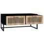 Black iron and plywood coffee table 80x40x35 cm by vidaXL, Coffee table - Ref: Foro24-352101, Price: 94,88 €, Discount: %