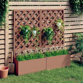 Planters with trellis 2 units WPC brown 65x33x135 cm by vidaXL, Pots and planters - Ref: Foro24-3154898, Price: 289,99 €, Dis...