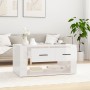 Glossy white plywood coffee table 80x50x40 cm by vidaXL, Coffee table - Ref: Foro24-816530, Price: 72,06 €, Discount: %