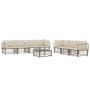 Gartenmöbel-Set 8-teilig und anthrazitfarbene PE-Rattan-Kissen von vidaXL, Outdoor-Sofas - Ref: Foro24-3186706, Preis: 643,43...