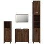 Set de muebles baño 4 pzas madera contrachapada roble marrón de vidaXL, Muebles de baño - Ref: Foro24-3154405, Precio: 166,74...