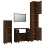 4-piece bathroom furniture set made of brown oak plywood by vidaXL, Bathroom furniture - Ref: Foro24-3154405, Price: 166,74 €...