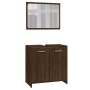 Set de muebles baño 4 pzas madera contrachapada roble marrón de vidaXL, Muebles de baño - Ref: Foro24-3154405, Precio: 166,74...