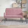 Banco de terciopelo rosa 108x79x79 cm de vidaXL, Bancos - Ref: Foro24-351417, Precio: 145,04 €, Descuento: %