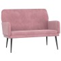 Banco de terciopelo rosa 108x79x79 cm de vidaXL, Bancos - Ref: Foro24-351417, Precio: 145,04 €, Descuento: %