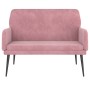 Banco de terciopelo rosa 108x79x79 cm de vidaXL, Bancos - Ref: Foro24-351417, Precio: 145,04 €, Descuento: %