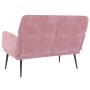 Banco de terciopelo rosa 108x79x79 cm de vidaXL, Bancos - Ref: Foro24-351417, Precio: 145,04 €, Descuento: %