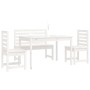 Garden dining set 4 pieces solid white pine wood by vidaXL, Garden sets - Ref: Foro24-3154696, Price: 360,99 €, Discount: %