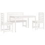 Garden dining set 4 pieces solid white pine wood by vidaXL, Garden sets - Ref: Foro24-3154696, Price: 360,99 €, Discount: %