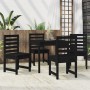 Garden dining set 5 pieces solid black pine wood by vidaXL, Garden sets - Ref: Foro24-3154681, Price: 232,36 €, Discount: %