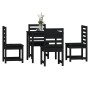 Garden dining set 5 pieces solid black pine wood by vidaXL, Garden sets - Ref: Foro24-3154681, Price: 232,36 €, Discount: %