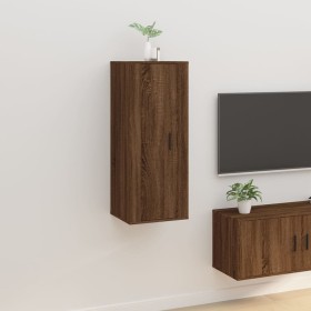 Brown oak wall TV cabinet 40x34.5x100 cm by vidaXL, TV Furniture - Ref: Foro24-816687, Price: 49,01 €, Discount: %