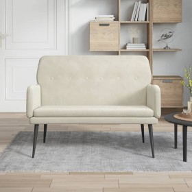 Cream velvet bench 108x79x79 cm by vidaXL, Banks - Ref: Foro24-351422, Price: 136,73 €, Discount: %