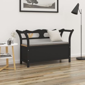 Solid black fir wood bench 107x45x75.5 cm by vidaXL, Benches for halls and storage - Ref: Foro24-351776, Price: 150,84 €, Dis...