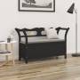 Solid black fir wood bench 107x45x75.5 cm by vidaXL, Benches for halls and storage - Ref: Foro24-351776, Price: 150,71 €, Dis...