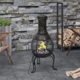 Estufa de jardín con atizador acero 39x39x90 cm de vidaXL, Chimeneas - Ref: Foro24-363342, Precio: 75,52 €, Descuento: %