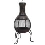 Estufa de jardín con atizador acero 39x39x90 cm de vidaXL, Chimeneas - Ref: Foro24-363342, Precio: 75,43 €, Descuento: %