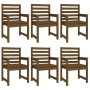 Garden dining set 7 pieces solid honey brown pine wood by vidaXL, Garden sets - Ref: Foro24-3154716, Price: 379,99 €, Discoun...