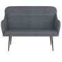 Banco de terciopelo gris oscuro 110x76x80 cm de vidaXL, Bancos - Ref: Foro24-351446, Precio: 114,57 €, Descuento: %